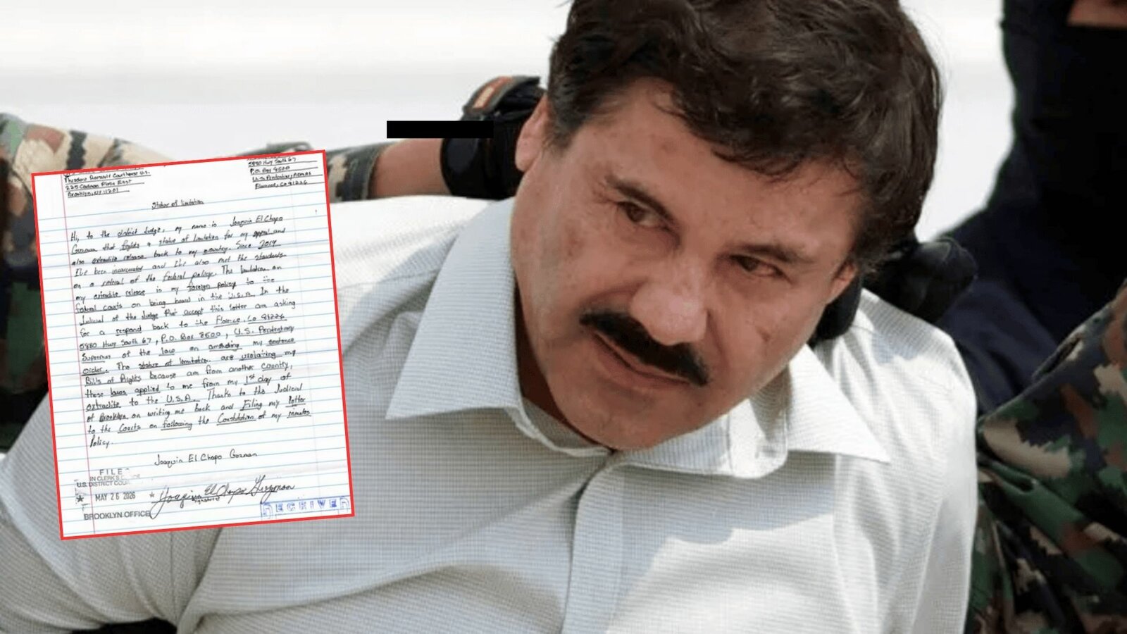 “El Chapo” envía nueva carta al juez Brian Cogan y pide respuesta sobre su caso