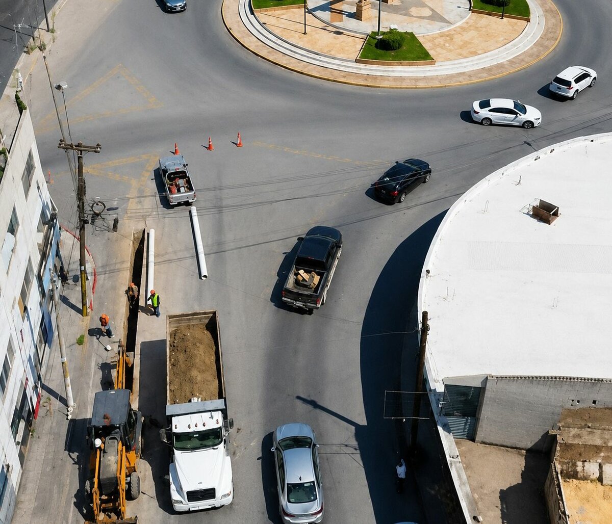 SIMAS mantiene trabajos en calle Juárez y exhorta a tomar vías alternas