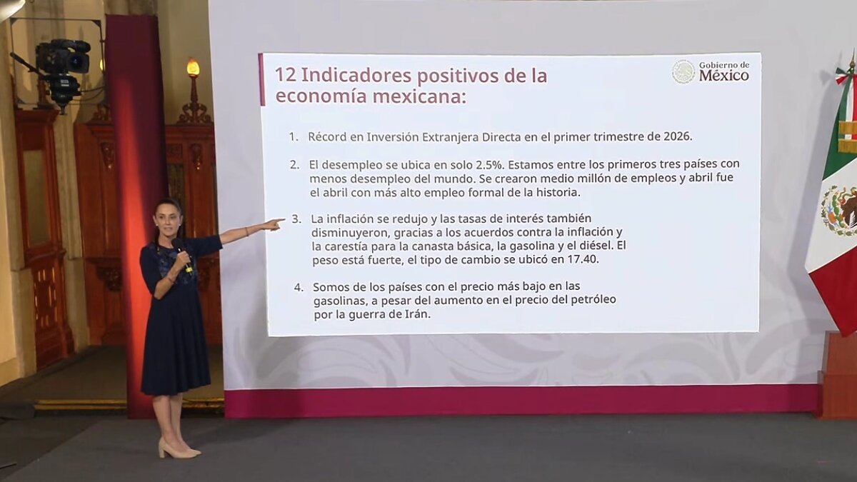 Claudia Sheinbaum destaca 12 indicadores positivos de la economía