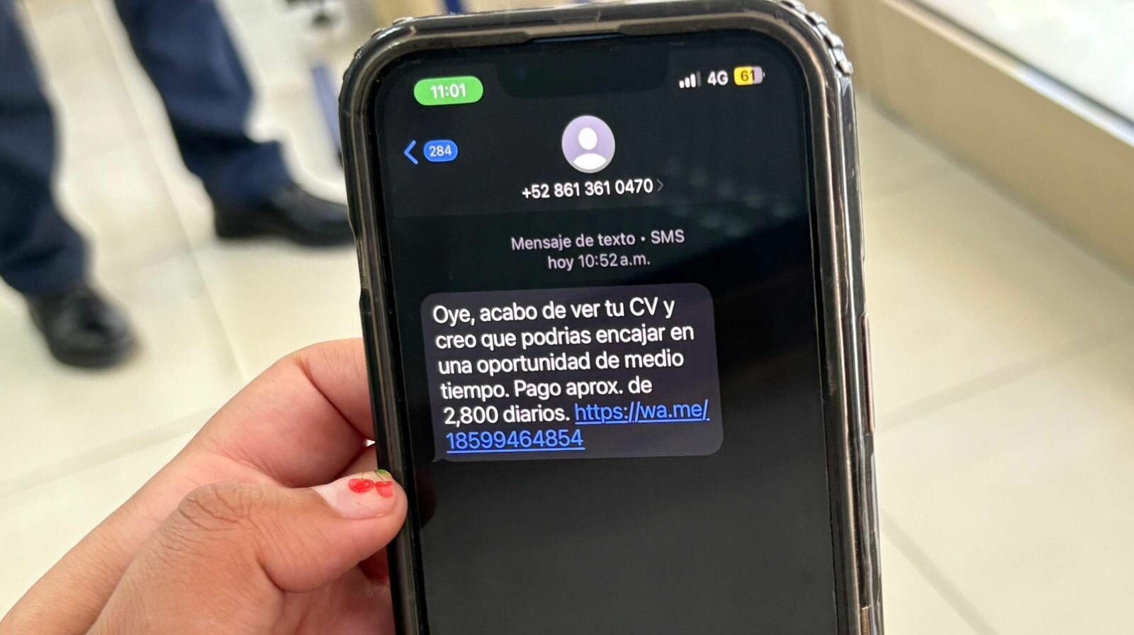 Ciudadanos detectan mensajes falsos de empleo y posibles fraudes digitales en Monclova