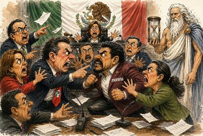 Cronos - Caricatura editorial... “Diputados en Round Legislativo”