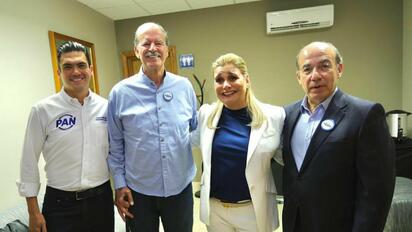 Maru Campos recibe respaldo de Fox, Calderón y líderes del PAN en Chihuahua