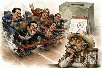 Cronos - Caricatura editorial... “La Carrera por la Curul”
