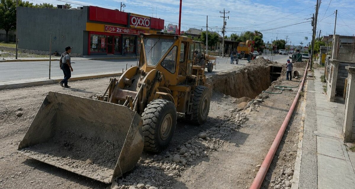 Supervisa alcalde de San Buenaventura avances en obras del bulevar Humberto Rodríguez