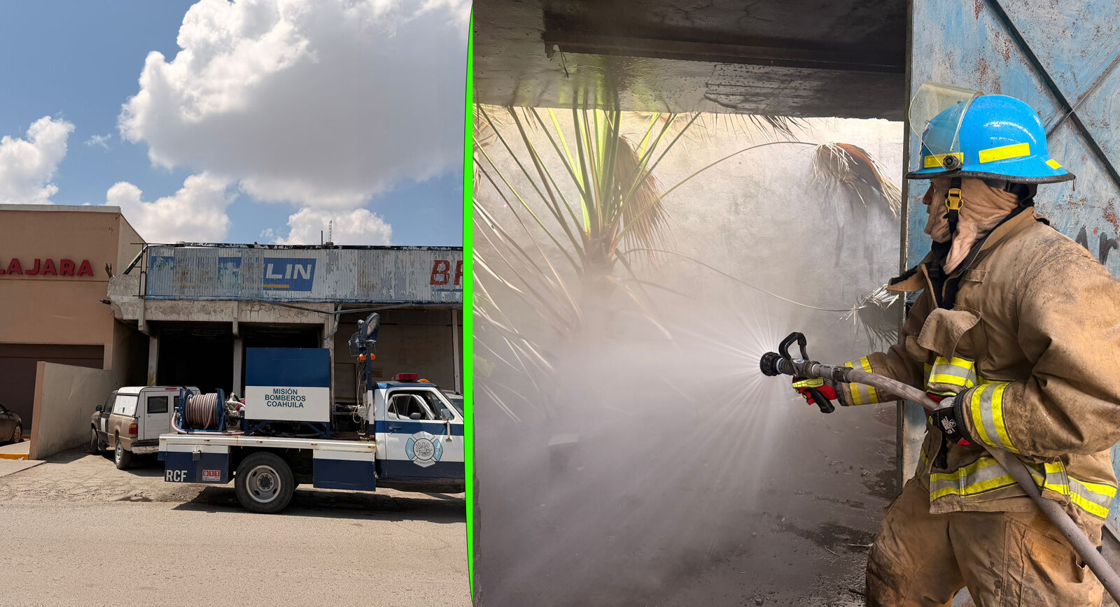 Bomberos sofocan incendio en local abandonado junto a farmacia Guadalajara