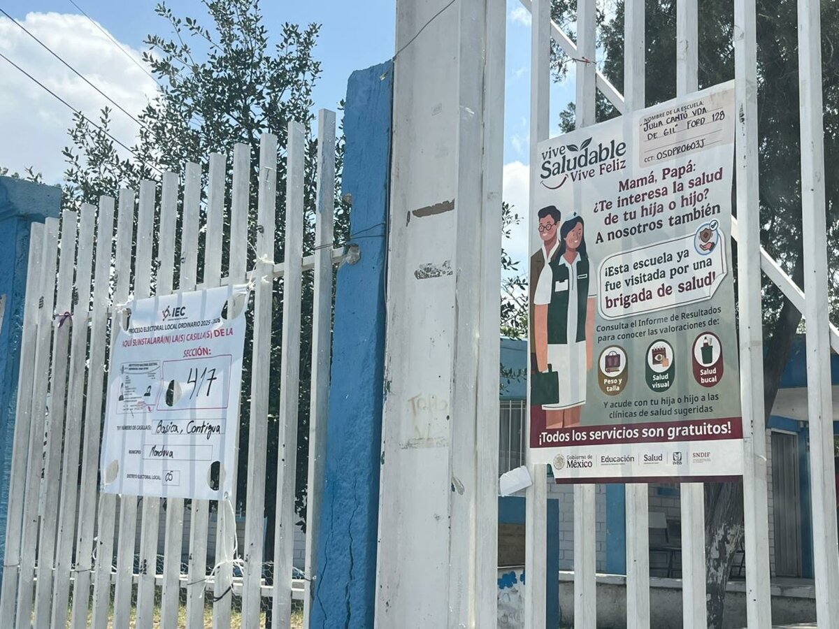 Escuelas de Monclova comienzan a señalizar casillas para la jornada electoral del 7 de junio