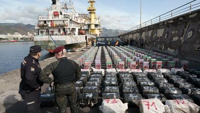 Capturan en España a implicados en envío de 8 toneladas de cocaína