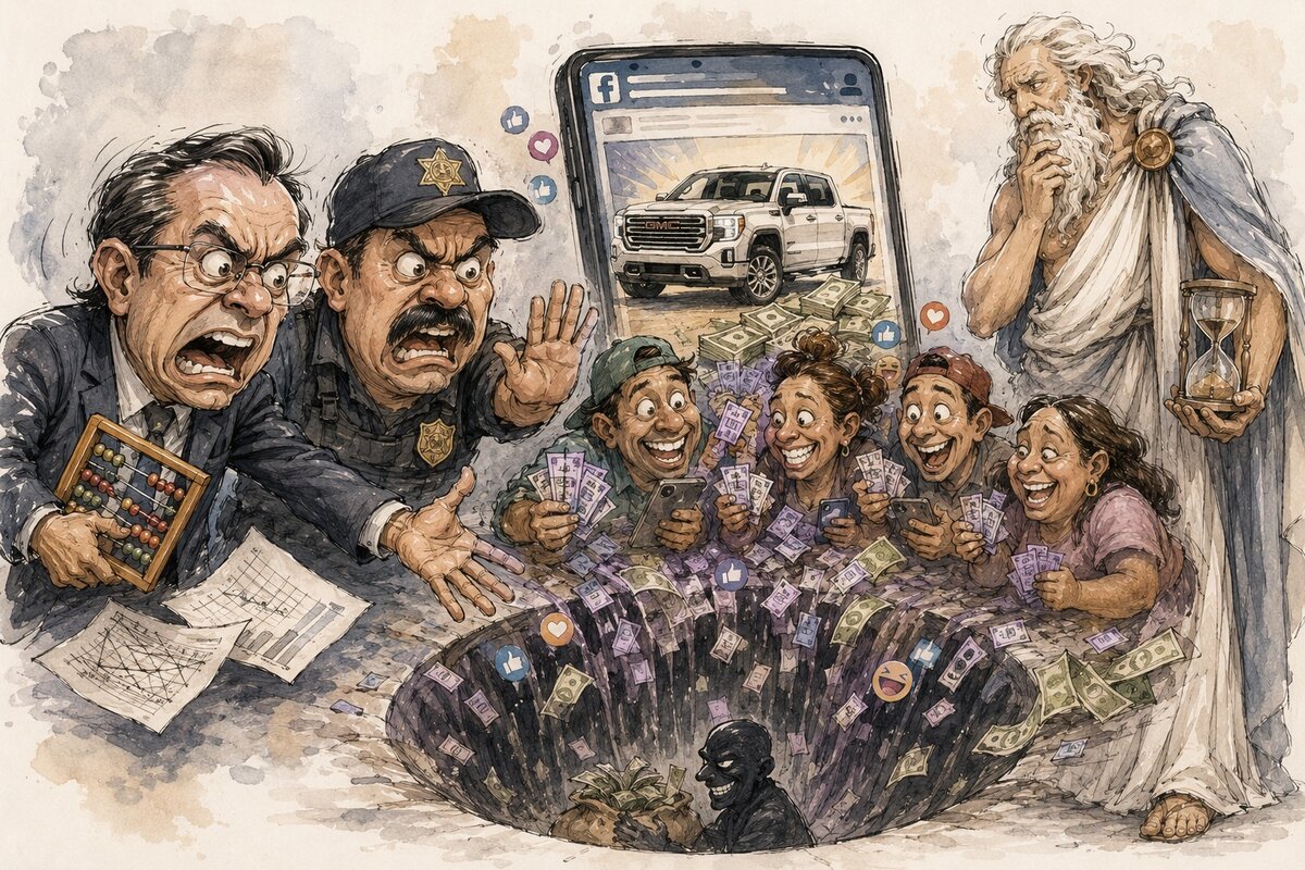 Caricatura editorial... “La rifa de los sueños”