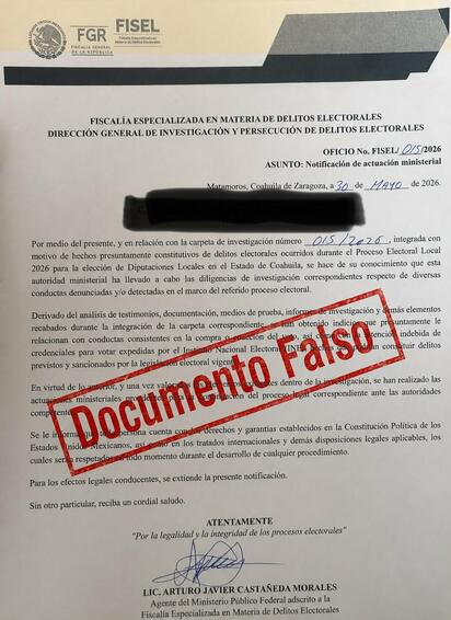 El Fiscal General de Coahuila, Federico Fernández Montañez, señaló que se recibieron poco más de 15 denuncias por intimidación electoral, culminando hasta