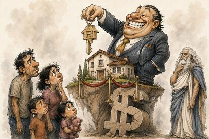 Cronos - Caricatura editorial... El nuevo lujo: tener casa