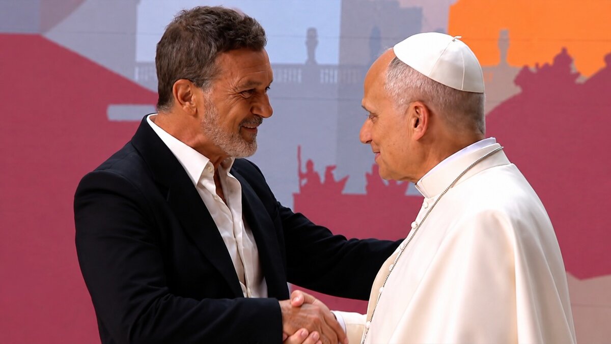 Antonio Banderas, ante el Papa León XIV: “Estoy aquí confesando haber sido víctima del hechizo de Dios”