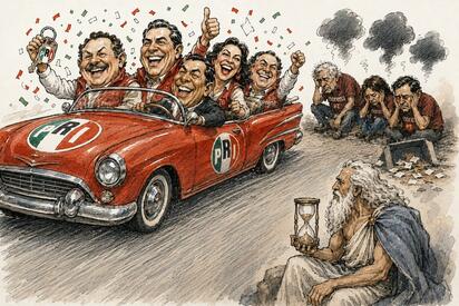 Cronos - Caricatura editorial... Carro completo