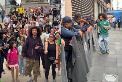 virales Influencer Noel Robinson llega a CDMX y pone a bailar a mexicanos en el Ángel de la Independencia