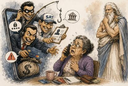 Cronos - Caricatura editorial... Llamada peligrosa