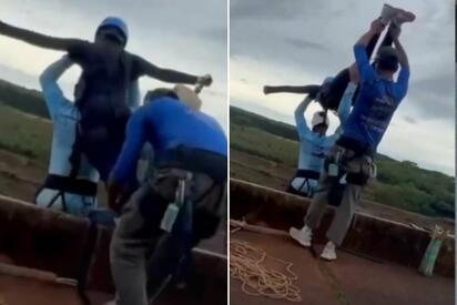 Joven muere en Brasil tras caída en actividad de 'rope jump' sin protección