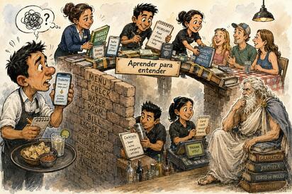 Caricatura editorial... “Aprender para atender”