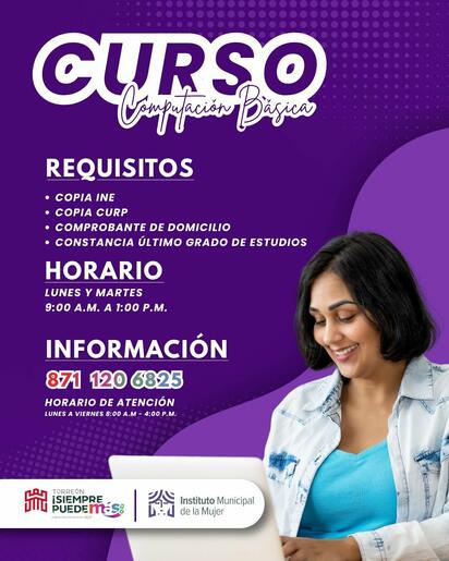 Instituto Municipal de la Mujer contribuye al emprendimiento a través de cursos de capacitación