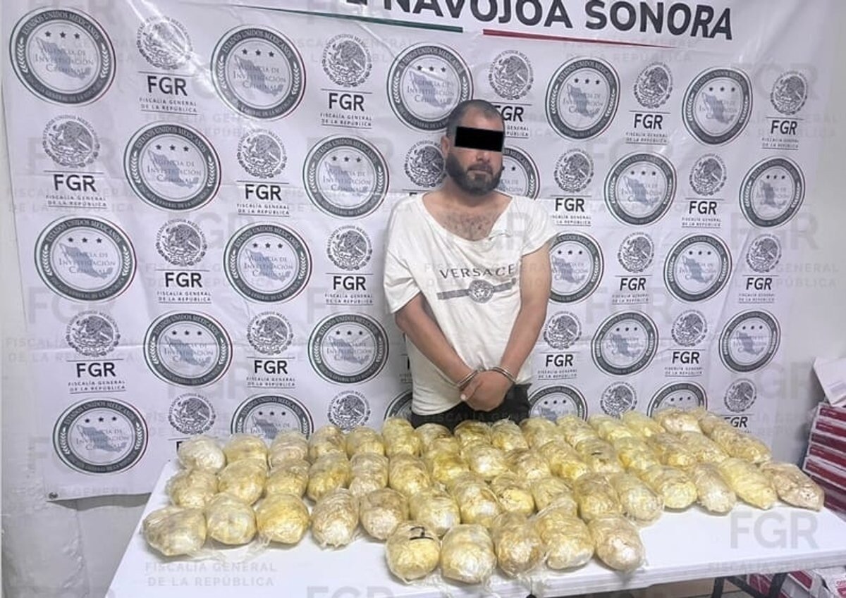 Cae hombre con más de 21 kilos de metanfetamina en Sonora