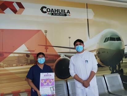 Instalan módulo de orientación sanitaria en aeropuerto durante periodo de actividad internacional