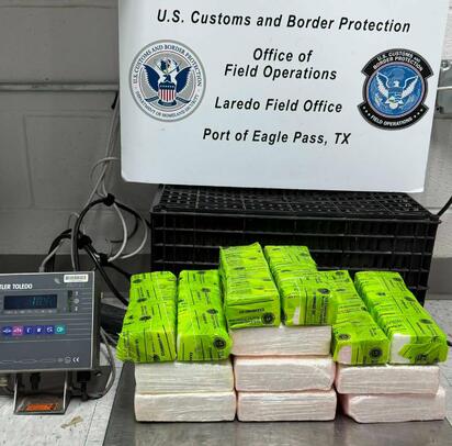 Aseguran cocaína en Eagle Pass valuada en más de 306 mil dólares