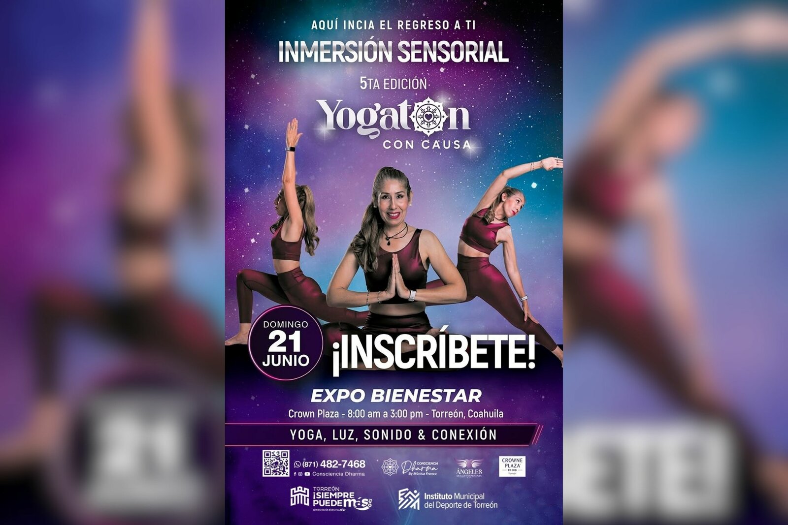 Torreón será sede de la Quinta edición del Yogatón con Causa “Inmersión Sensorial”