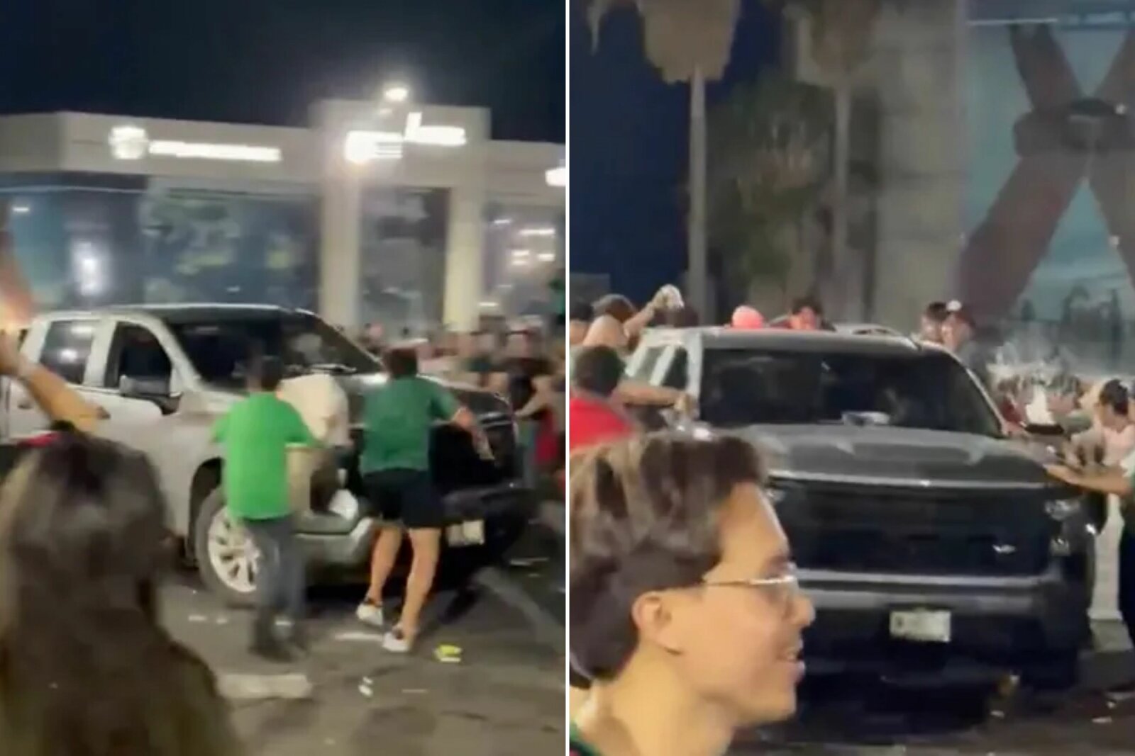 Conductor arrolla a aficionados durante celebración por triunfo de México en Chihuahua