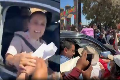CNTE y colectivos de búsqueda reciben a Sheinbaum con protestas previo a evento en Baja California