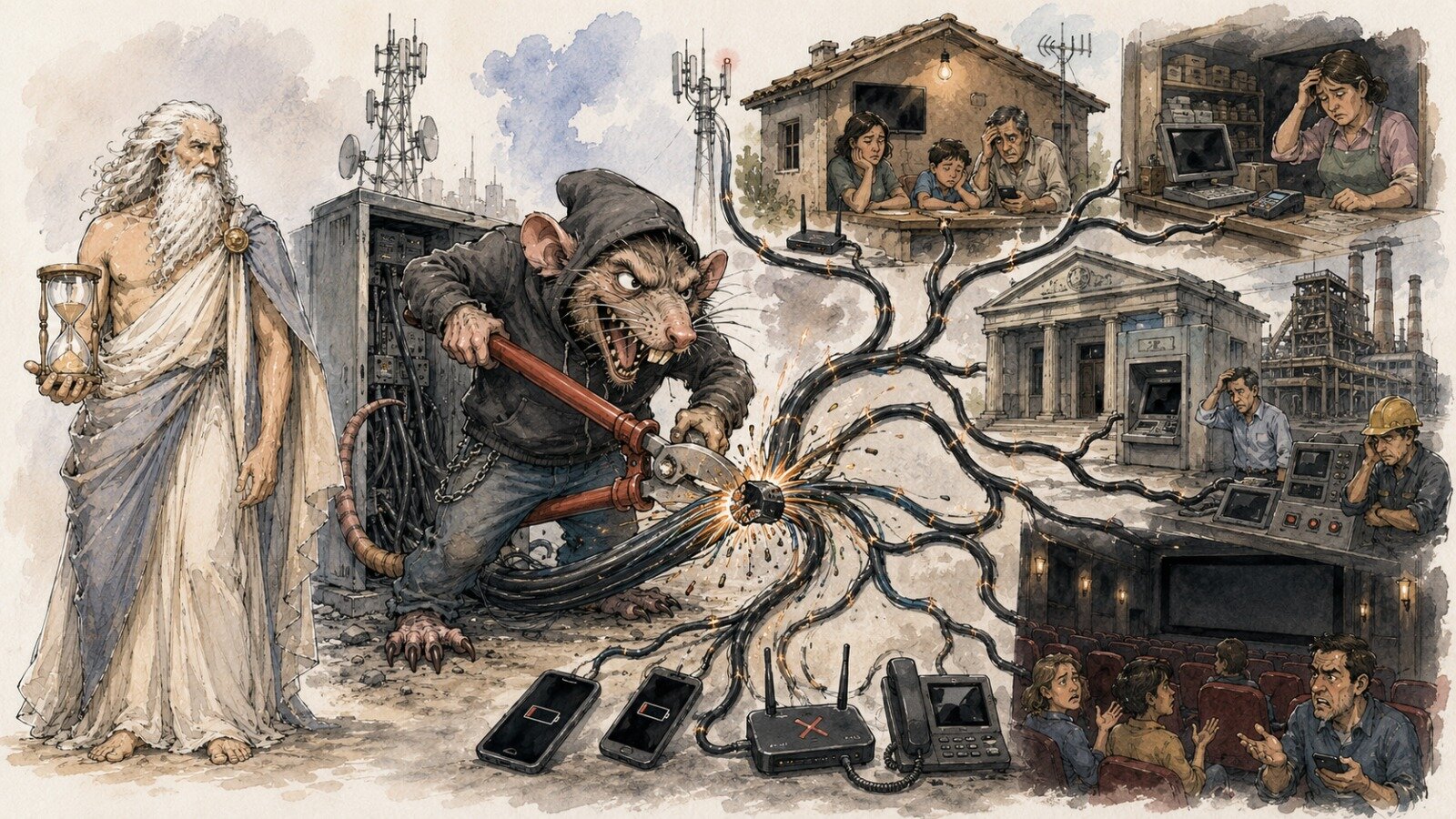 Caricatura editorial... “Vandalismo desconecta a la ciudad”