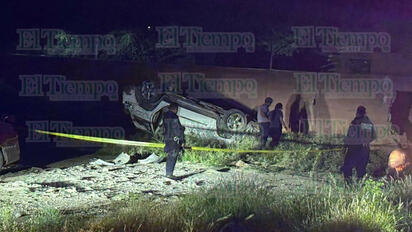 Persecución termina en tragedia en la carretera a Pozuelos; choque, volcadura y muerte