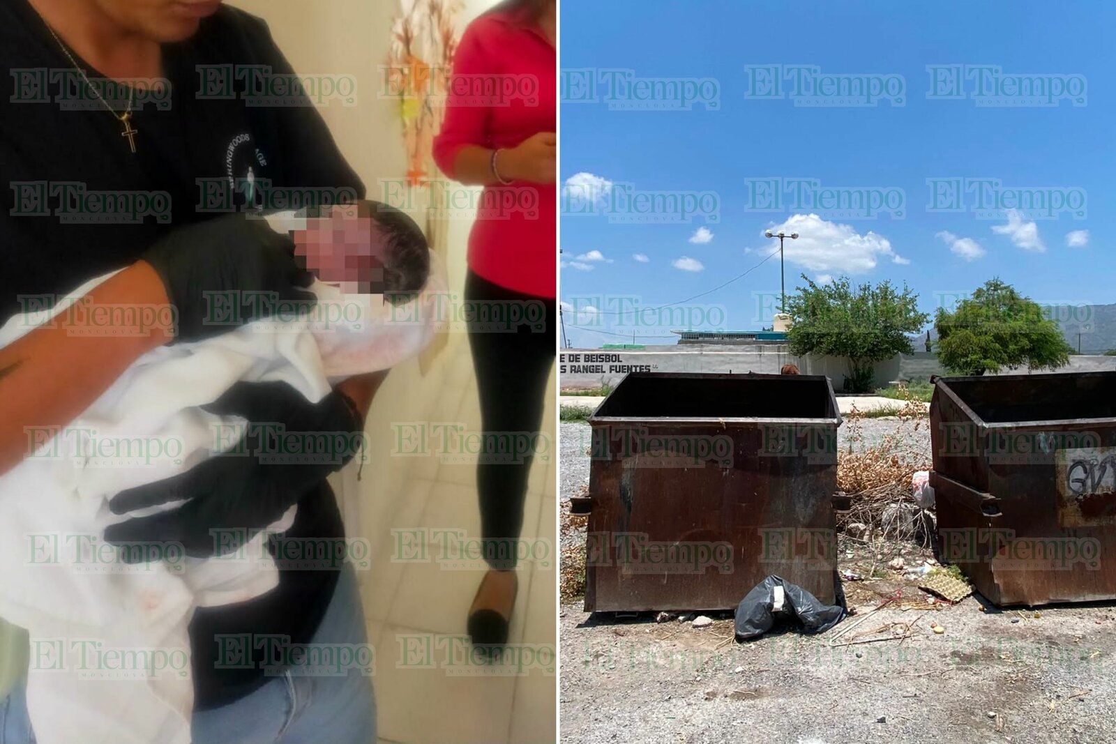 Bebé abandonado en la basura permanece estable, PRONNIF toma la custodia