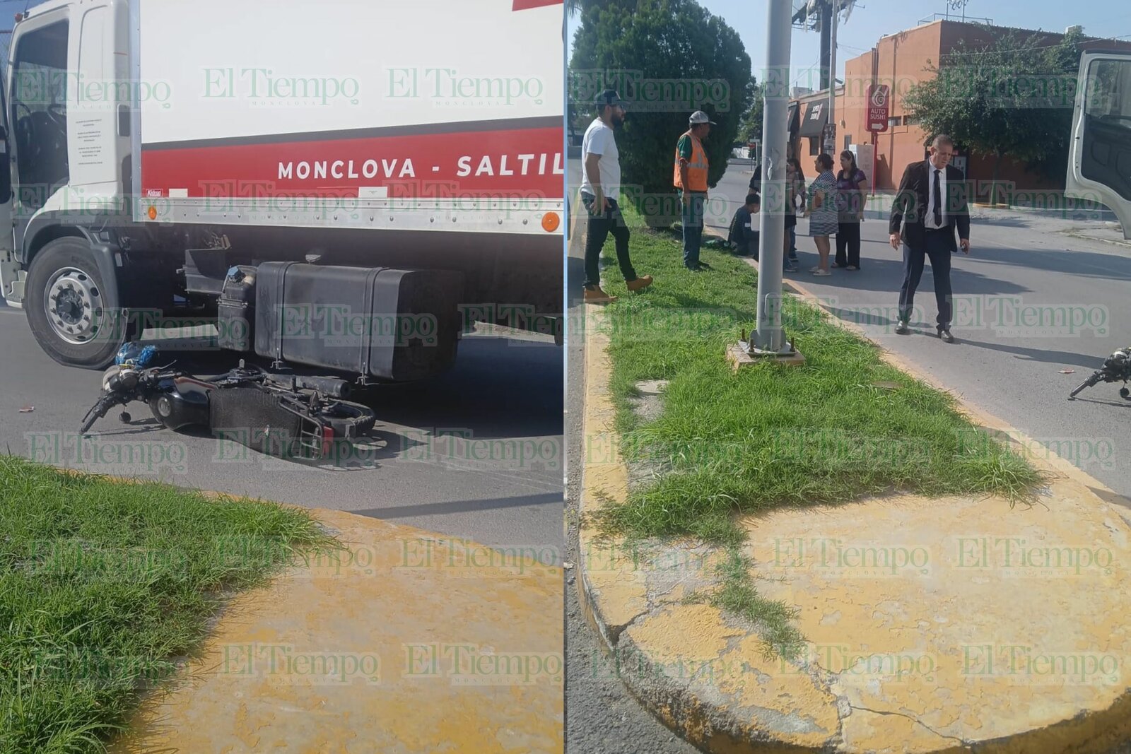 Camión derriba a motociclista en Santa Mónica; joven termina hospitalizado