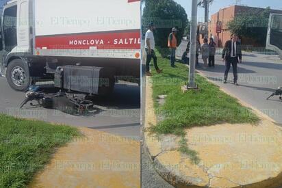 Camión derriba a motociclista en Santa Mónica; joven termina hospitalizado