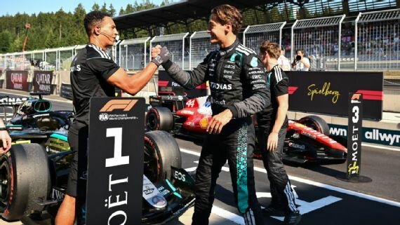 Russell se lleva la pole en Austria tras accidente de Verstappen