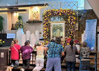 Continúan llegando peregrinos a venerar a la Virgen de San Juan de los Lagos en Piedras Negras