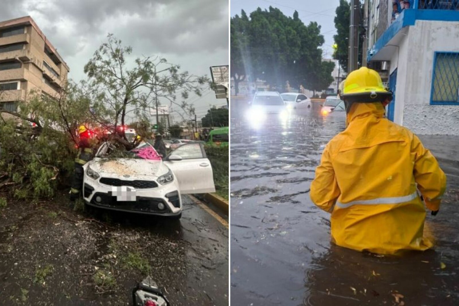 Tromba en Puebla provoca inundaciones y deja una persona muerta por caída de árbol