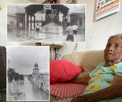 Piedras Negras, Coahuila. A sus 106 años de edad, doña María Guerrero, habitante de la colonia 28 de Junio, continúa siendo uno de los últimos testimonios