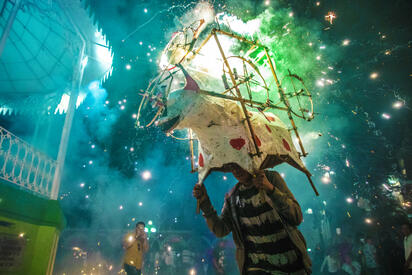 ' Una explosión provocada por pirotecnia durante las fiestas patronales de la comunidad de Los Trapiches, en el municipio de Misantla, Veracruz, dejó como