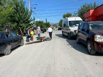 Motociclista termina herido tras fuerte choque en transitado cruce de Frontera
