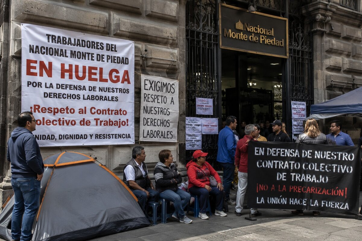 Huelga en el Monte de Piedad cumple nueve meses sin acuerdo