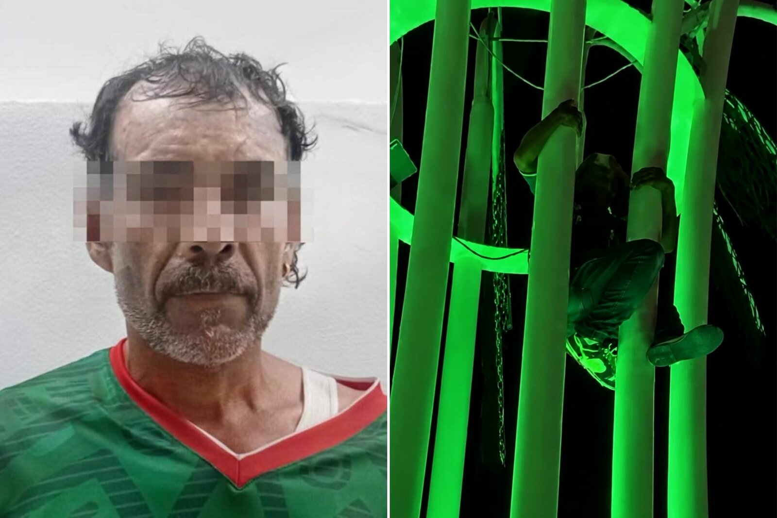 Festejo por triunfo de México termina con un hombre detenido por trepar el monumento "Árbol de la Vida" en San Buenaventura