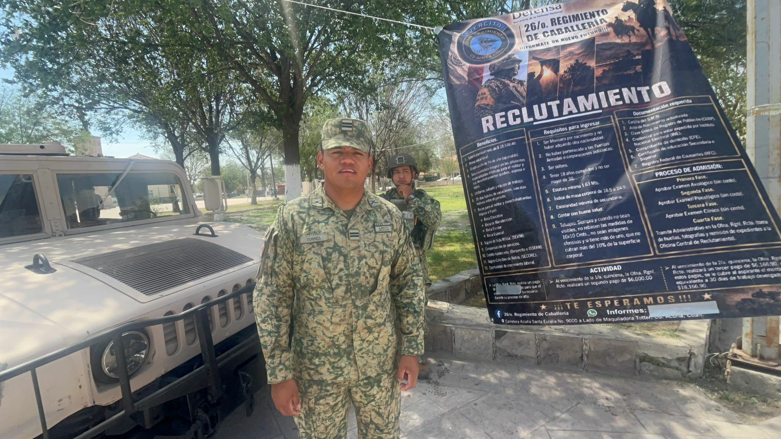 Convocan a jóvenes de Sabinas para sumarse al Ejército Mexicano