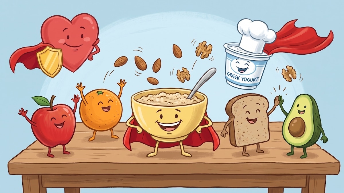 La elección de determinados alimentos en el desayuno puede contribuir a reducir los niveles de colesterol y favorecer la salud cardiovascular.  Organismos