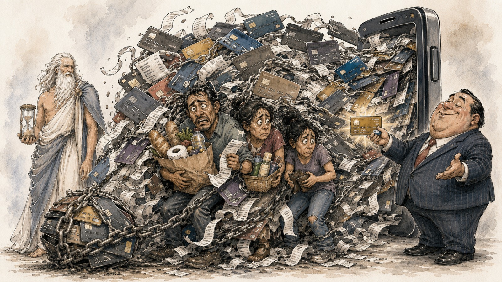 Caricatura editorial... La trampa del plástico