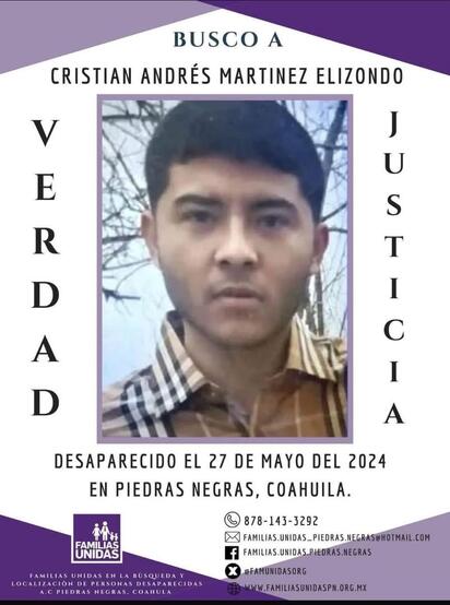 A más de dos años, continúa la búsqueda de Cristian Andrés Martínez Elizondo
