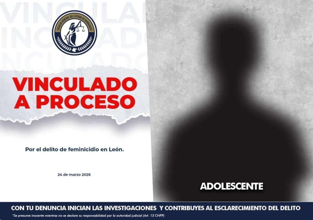 Adolescente de 17 años es sentenciado a 3 años y 6 meses por feminicidio de su pareja en Guanajuato