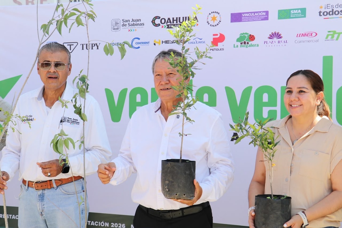 San Juan de sabinas se suma a la mega reforestación “verde verde 2026”