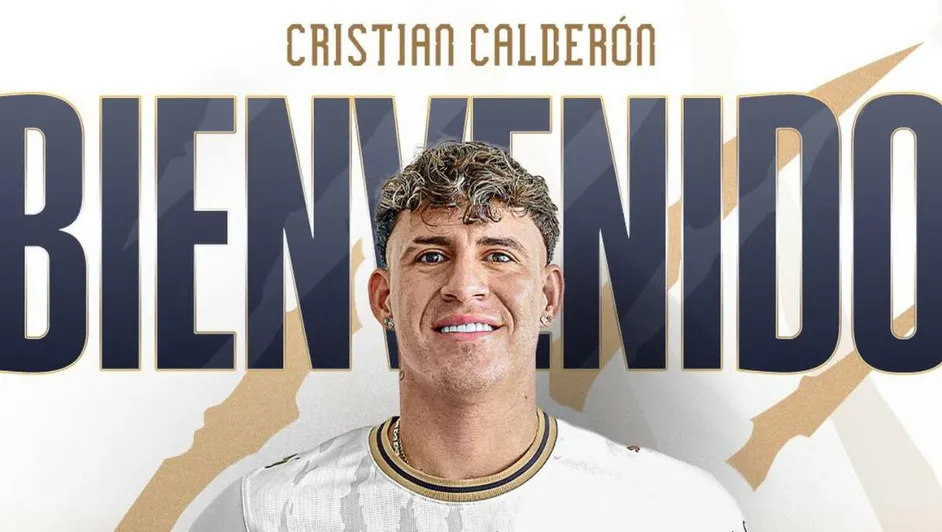 Pumas anuncia fichaje de Cristian Calderón para el Apertura 2026