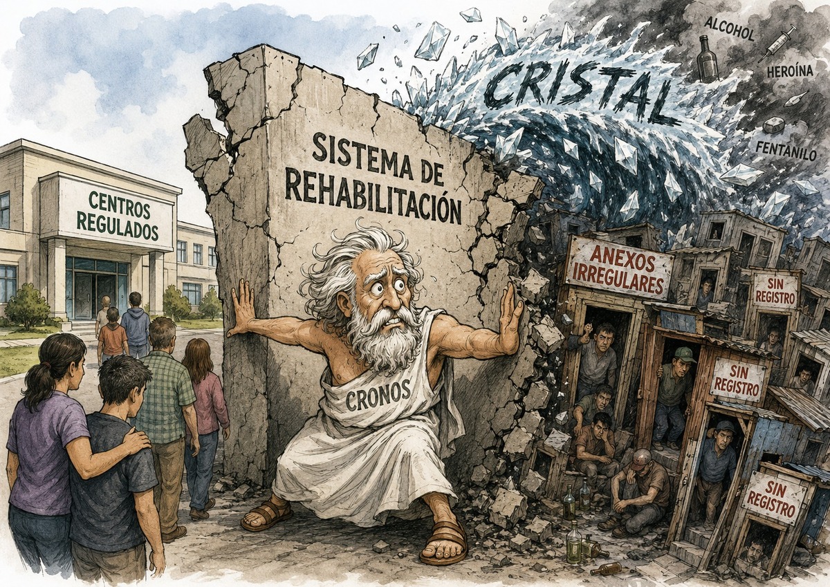 Caricatura editorial... “Cronos ante el colapso de los anexos”