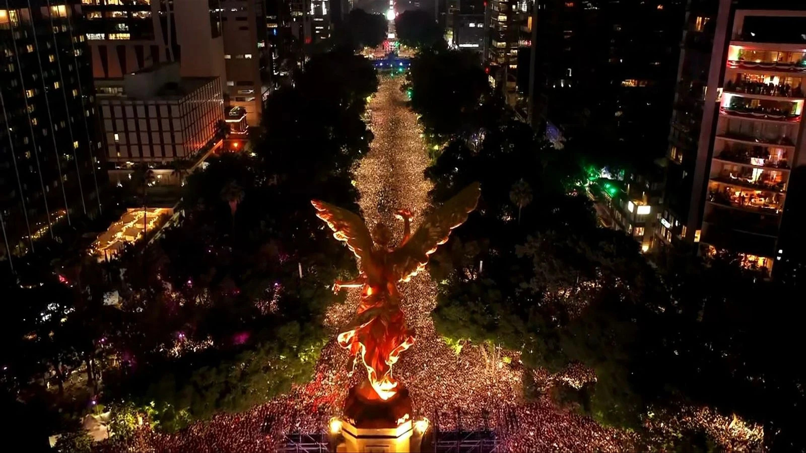 Refuerzan seguridad en el Ángel por el México vs Inglaterra
