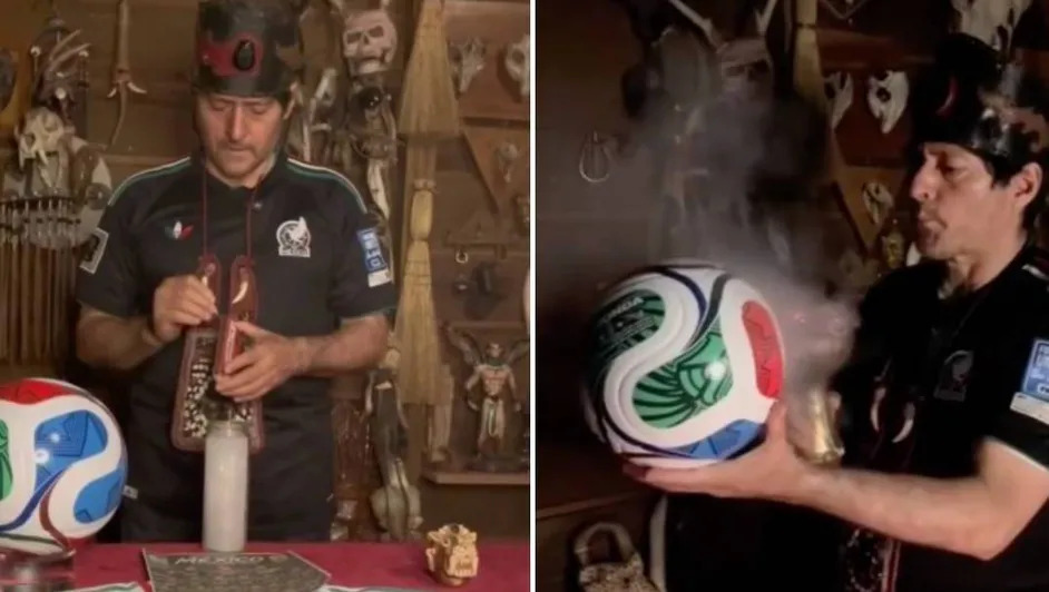 Brujo de Catemaco realiza ritual para el partido de México vs Inglaterra